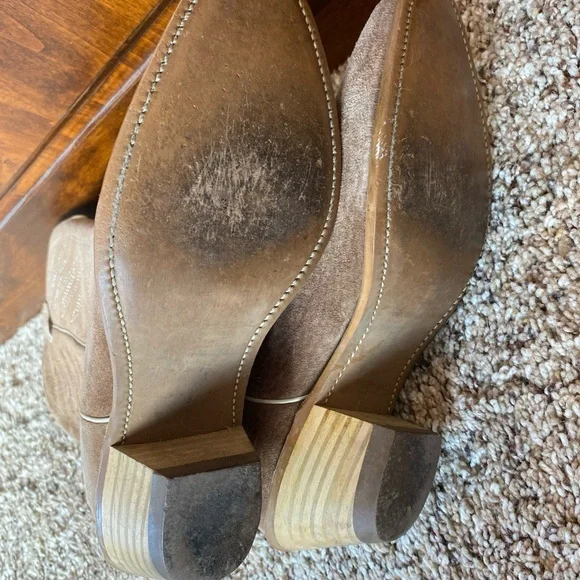 Wolverine Western Cowboy Boots Brown Suede Women’s Size 7.5 - Picture 6 of 7